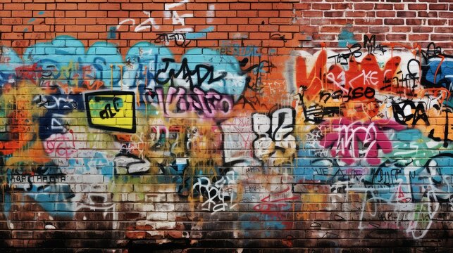 weathered ghetto brick wall