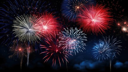 Fototapeta premium sky red white and blue star