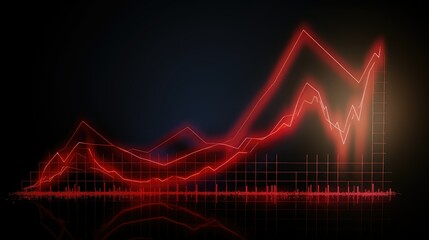 downturn red stock chart