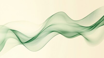 A serene abstract wave design in soothing green tones, perfect for backgrounds or artistic projects.