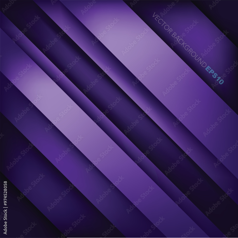 Poster Purple graphic geometric triangle overlap vector layer background for text and message design