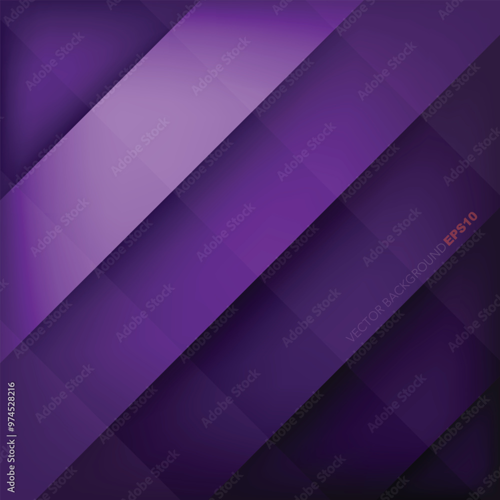 Poster purple graphic geometric triangle overlap vector layer background for text and message design