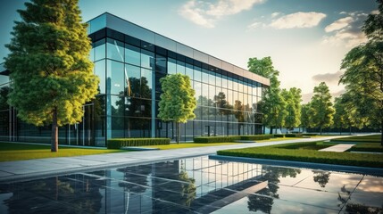 glass modern office building exterior