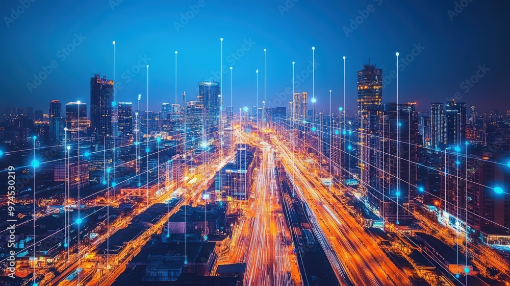 Poster the fusion of digital technology and iot enables real-time data collection and analysis
