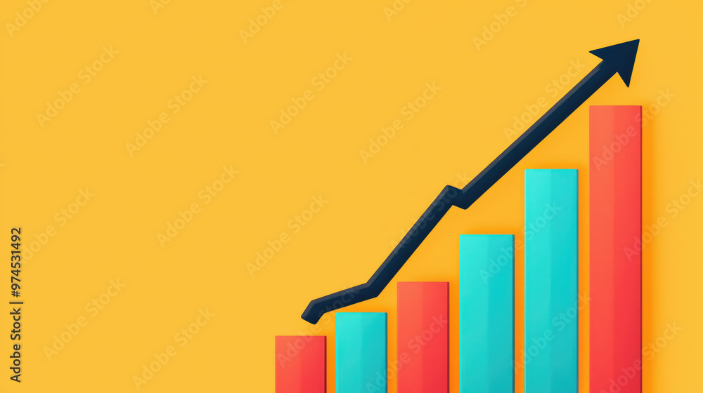Poster a graph with a black arrow pointing upwards