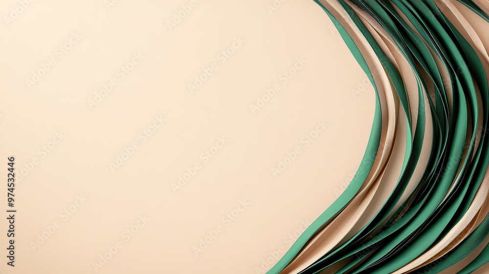 Poster elegant abstract background with flowing curves and soft colors, perfect for modern design or artist