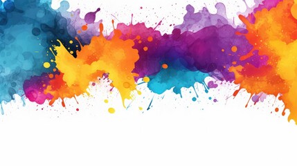 Fototapeta premium bold water color border