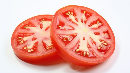 red tomatoes white background