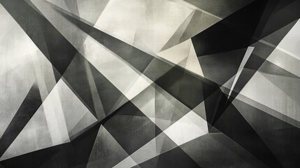 Abstract geometric composition with intersecting lines and shapes, forming a dynamic visual grid