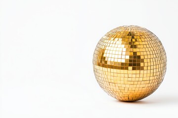 Fototapeta premium A golden globe, luxury and business concept, shiny metallic finish, isolated on white background