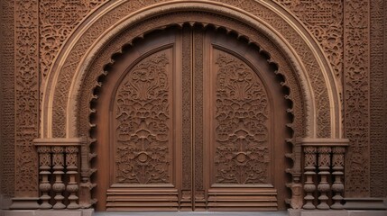 Naklejka premium artistry carved wood