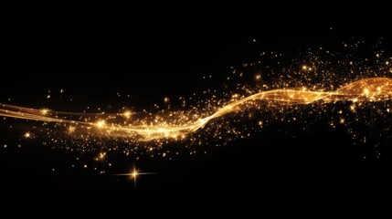 shooting black background gold stars