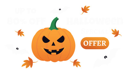 Halloween Sale. Halloween Discount Coupon. Special offer for Halloween holidays