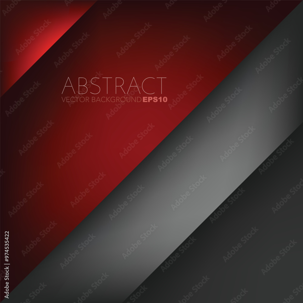 Fototapete red graphic geometric triangle overlap vector layer background for text and message design