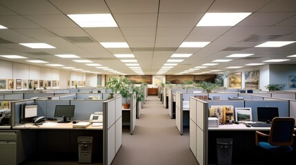 workspace office with pictures