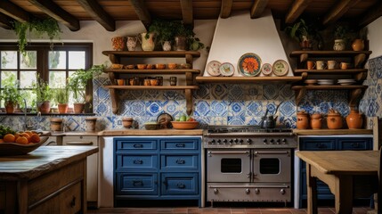 vintage kitchen low angle