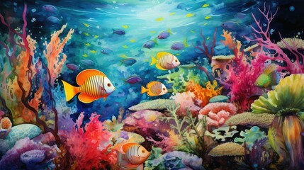 fish water color image