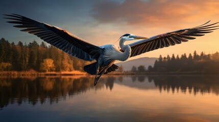 wingspan lakes great blue heron