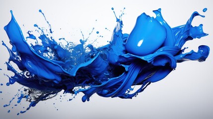 dramatic paint splash blue