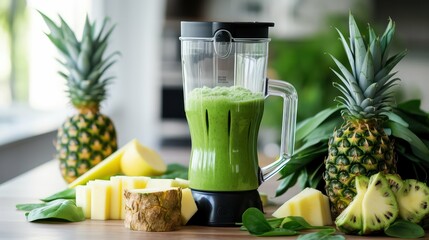 spinach green pineapple smoothie