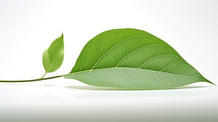 Obraz premium texture green leaves on white