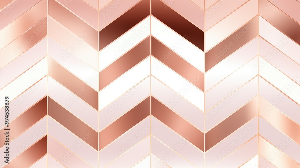 Sticker dynamic rose gold geometric background