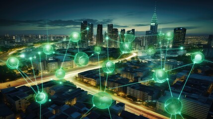 Obraz premium sensors green data