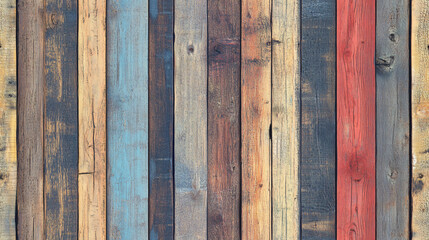 Wooden seamless pattern painted colored. Design template of old wood for texture, backgrounds and backdrops