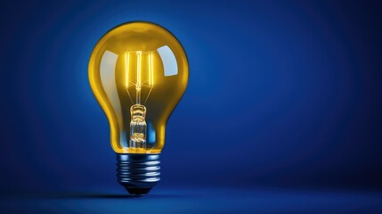 ctrast light bulb on blue