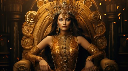 Fototapeta premium royal gold crown queen