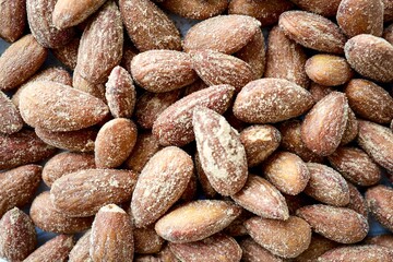 Obraz premium Roasted almonds, sea salt roasted almonds 