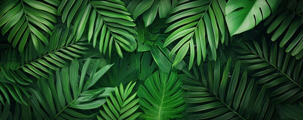 A lush and vibrant collection of green leaves, creating a natural backdrop or texture for design and decoration purposes.
