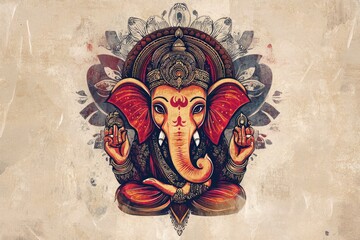 Modern interpretation of Lord Ganesha with contemporary design elements