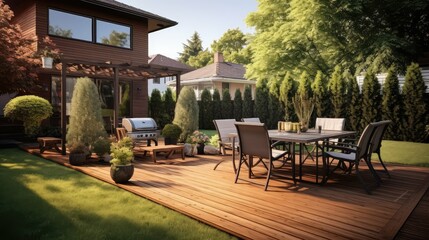 Obraz premium seating outside house