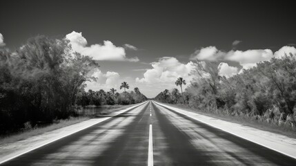 Fototapeta premium empty road florida