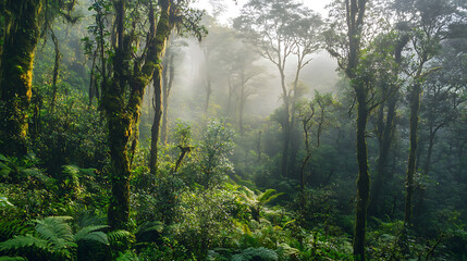 Fototapeta premium A Himalayan forest with an emphasis on the diverse medicinal plants found in the undergrowth, with a focus on plant identification 