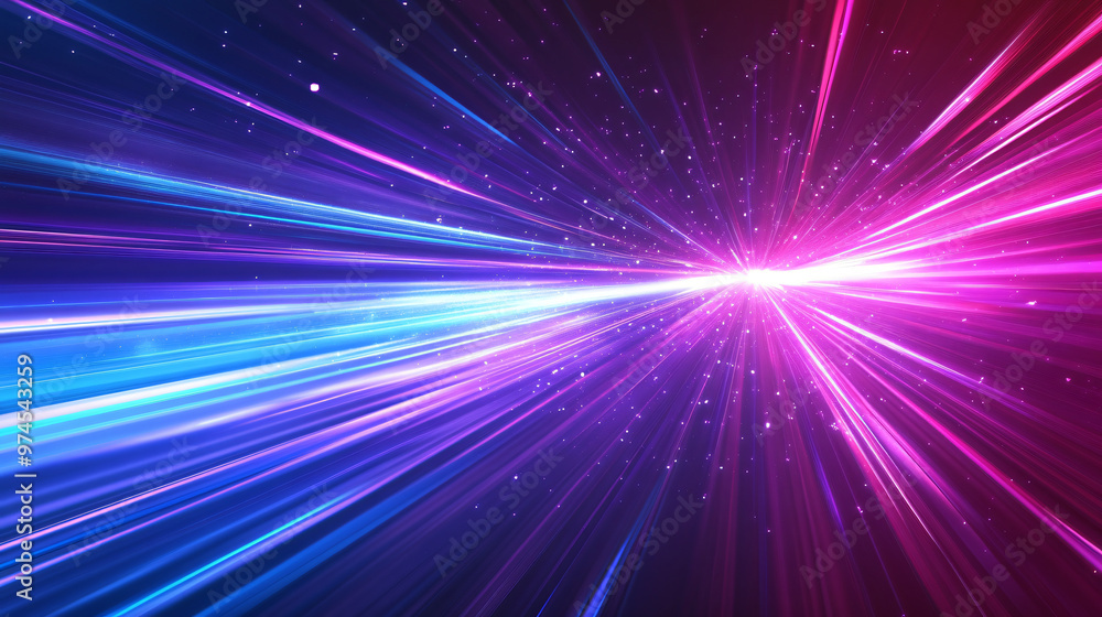 Poster colorful abstract background with streaks of light bursting from the center
