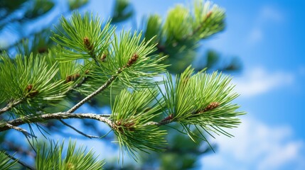 sky pine tree close up