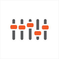 vector illustration simple equalizer white background, EPS file can be edited