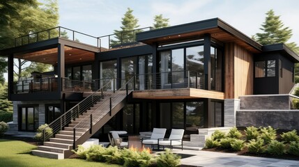 Fototapeta premium level schematic house plan