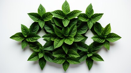 Fototapeta premium symmetry green leaf frames