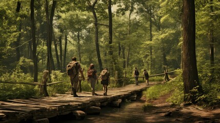 Fototapeta premium weathered boardwalk wooden