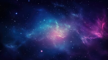 Naklejka premium nebulae blue purple galaxy
