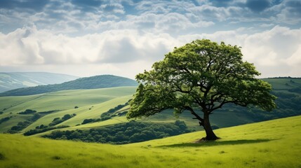 Fototapeta premium serene green tree background