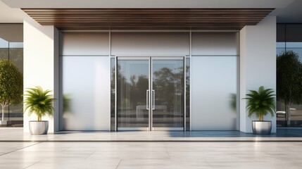 modern office building entrance