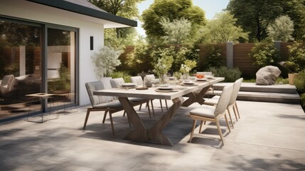Obraz premium large concrete table