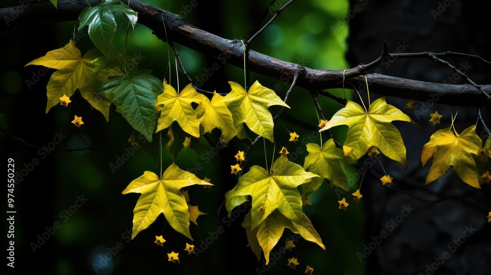 Poster leaves star leaf