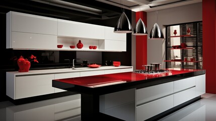 design red white and black background