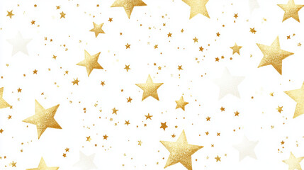 Gold Glitter Stars Pattern.