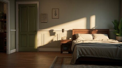 glimpse bedroom door open